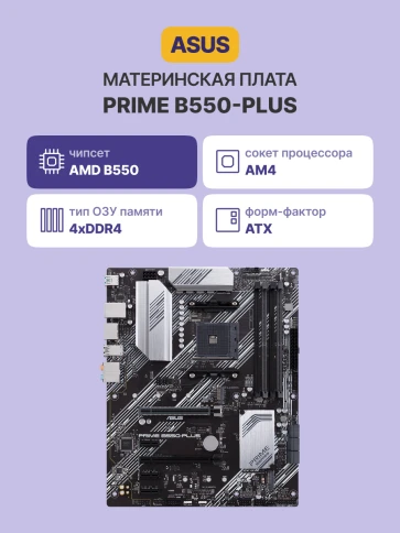 Материнская плата/ PRIME B550-PLUS фото 2