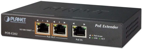 PoE расширитель/ PLANET 1-Port 802.3at PoE+ to 2-Port 802.3af/at Gigabit PoE Extender фото 2