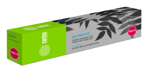 -/ Картридж лазерный Cactus CS-TK8115С голубой (6000стр.) для Kyocera Mita Ecosys M8124cidn/M8130cidn фото 1