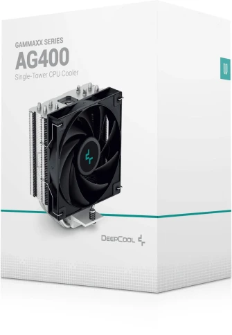 Кулер Deepcool AG400 Soc-AM5/AM4/1200/1700/1851 серебристый/черный 4-pin 18-31.6dB Al+Cu 220W 614gr Ret (R-AG400-BKNNMN-G-1) [R-AG400-BKNNMN-G-1] фото 10