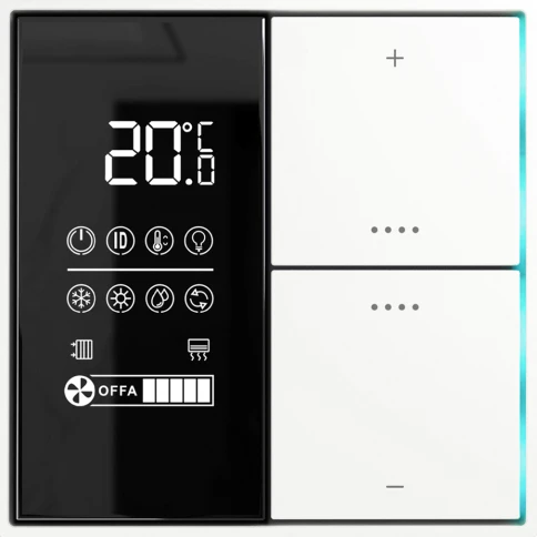 Donel Многофункциональный комнатный  термостат KNX,ЖК-экран, встроенный датчик температуры, полярный белый, Cерия DKNX фото 1