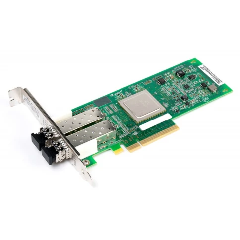 Qlogic QLE2562-CK PCIe 2.0, x8, 2-ports, 8GFC, SR-Optic, трансиверы установлены, LP+FH brackets, OEM фото 1