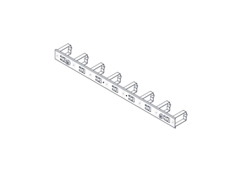 Вертикальный кабельный организатор Systeme Electric, серия Uniprom, 2x8 колец, цвет черный фото 8