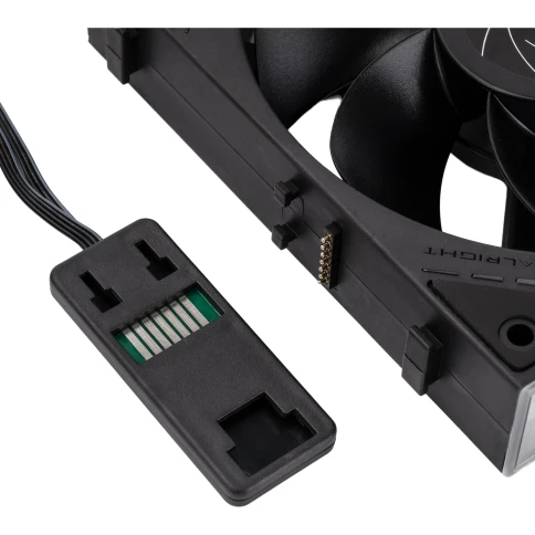 Кулер для корпуса/ Case Cooler Thermalright TL-M12QR Reverse (124x120x25mm, 4-pin PWM, ARGB, 47.6CFM, 23.2dBA, 1500RPM, Black) фото 6
