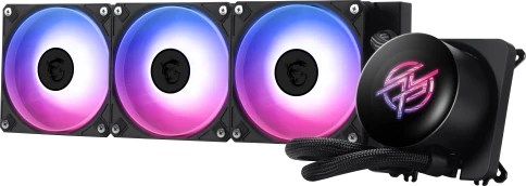 Система жидкостного охлаждения/ Water Cooling System MSI MPG CORELIQUID P13 360 (300W, 360mm, LED, White, ARGB/ Fans: 3x120mm, 64.89CFM, 2050RPM/ Pump 20dBA, 3400RPM, Rad thickness 27mm/ S: 1851, 1700, AM5, AM4) фото 7