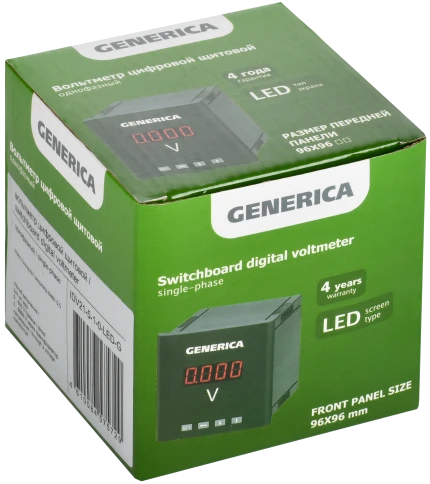 Вольтметр цифр. щит. 1-ф. 96х96 LED GENERICA фото 2