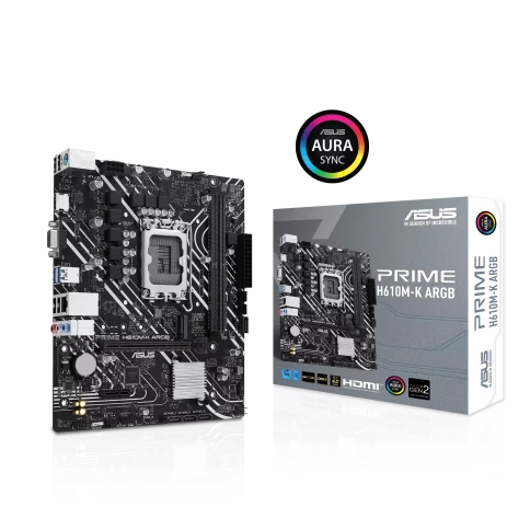 Материнская плата/ PRIME H610M-K ARGB//LGA1700 H610 U32 GEN 1 M.2 AURA MB фото 7