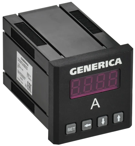 Амперметр цифр. щит. 1-ф. 48х48 LED GENERICA фото 1