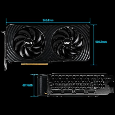Видеокарта Palit PCI-E 5.0 PA-RTX5050 DUAL OC NVIDIA GeForce RTX 5050 8Gb 128bit GDDR6 2317/20000 HDMIx1 DPx3 HDCP Ret фото 11