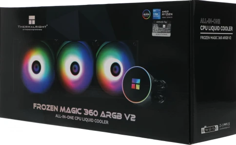 Система водяного охлаждения Thermalright Frozen Magic 360 V2 ARGB Soc-AM5/AM4/1200/1700/1851 черный 4-pin 28dB Al Ret (F-MAGIC-360-BL-ARGB-V2) фото 4