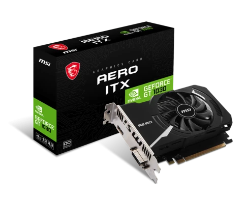 Видеокарта/ VGA MSI NVIDIA GeForce GT 1030 AERO ITX 4GD4 OC 4GB, DDR4/64-bit, PCIe 3.0, 1xHDMI 2.0, 1xDVI-D, 2-slot фото 5