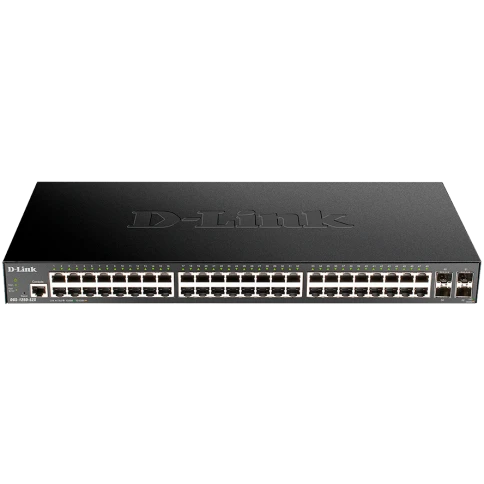 Коммутатор/ DGS-1250-52X,DGS-1250-52X/A1A Smart L2 Switch 48x1000Base-T, 4х10GBase-X SFP+, CLI, RJ45 Console фото 1