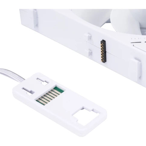 Кулер для корпуса/ Case Cooler Thermalright TL-M12QRW Reverse (124x120x25mm, 4-pin PWM, ARGB, 47.6CFM, 23.2dBA, 1500RPM, White) фото 6