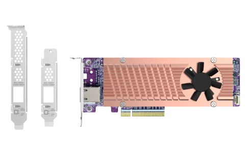 Карта расширения/ QNAP QM2-2P410G1T 2x M.2 22110/2280 NVMe SSD expansi фото 5