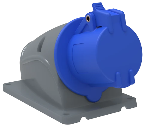 Розетка стационарная ССИ-113 16А-6ч/200-250В 2Р+РЕ IP44 MAGNUM ИЭК фото 1
