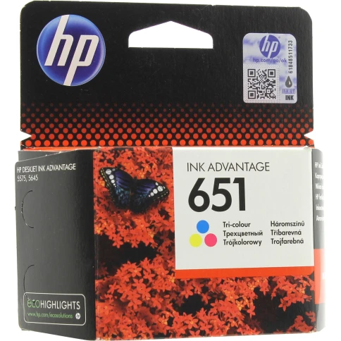 Картридж/ HP 651 Tri-colour Ink Cartridge фото 2