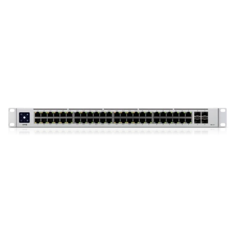 Коммутатор/ 48-port, Layer 2 PoE switch with a silent, fanless cooling system.195W total PoE availability фото 4