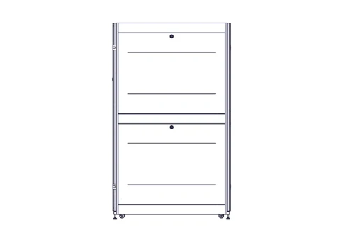 Systeme Electric mounting cabinet, Uniprom series, 42U-600/1200, 4pcs side panels, black фото 6