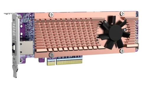 Карта расширения/ QNAP QM2-2P410G1T 2x M.2 22110/2280 NVMe SSD expansi фото 6