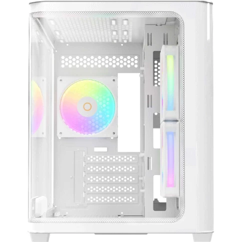 Корпус ПК без блока питания/ Case Ocypus Iota C50 Curve WH ARGB, Mini-Tower, TG, 3x120mm ARGB, 2xUSB-A 3.0 + 1xUSB-C, mATX, mITX White фото 2