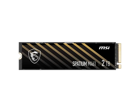 MSI SSD SPATIUM M461, 2000GB, M.2(22x80mm), NVMe, PCIe 4.0 x4, 3D TLC, R/W 5000/4200, IOPs 680 000/880 000, TBW 450, DWPD 0.12 (5 лет) фото 1