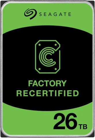 Жесткий диск/ HDD Seagate Exos  SATA 26Tb 7200 6Gb/s 512Mb OFFICIAL RECERTIFIED MTBF - 2.5M hrs 1 year warranty (replacement WUH722626ALE6L4, WD261KRYZ, WUH722624ALE6L4, WD241KRYZ, WD221KRYZ, ST24000NM002H) фото 2