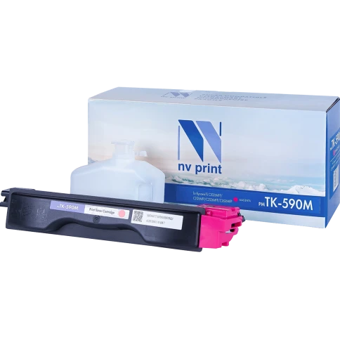 -/ Тонер-картридж NVP NV-TK-590 Magenta для Kyocera FS-C5250DN/ C2026MFP/ C2026MFP+/ C2126MFP/ C2126MFP+/ C2526MFP/ C2626MFP/ Ecosys P6026cdn (5000k) фото 1