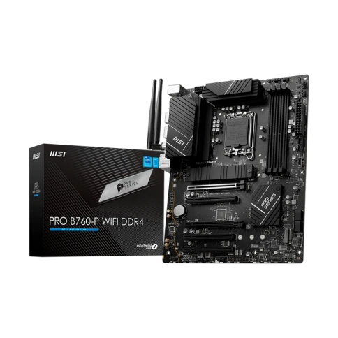 Материнская плата/ MB MSI INTEL B760 s1700, 4xDDR4(128GB), HDMI 2.1/DP, 2xPCIe 4.0x16, 3xPCIe 3.0x16, 1xLAN (2.5GbE), Wi-Fi, BT, 4xSATA 6Gb/s, 2xM.2, 1xUSB-C, 2xUSB 3.2, 4xUSB 2.0, 1xPS/2, ATX фото 1