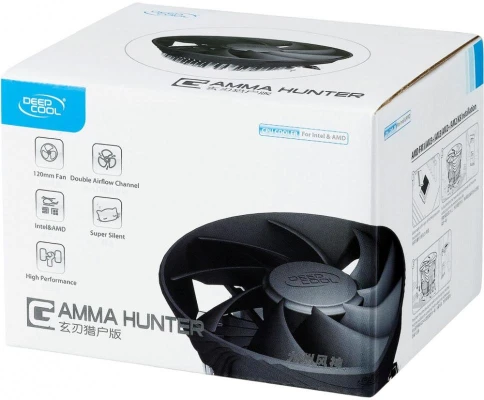 Кулер Deepcool Gamma Hunter Soc-AM5/AM4/1151/1200 черный 3-pin 21dB Al 95W 252gr Ret (DP-MCAL-HT) [DP-MCAL-HT] фото 8