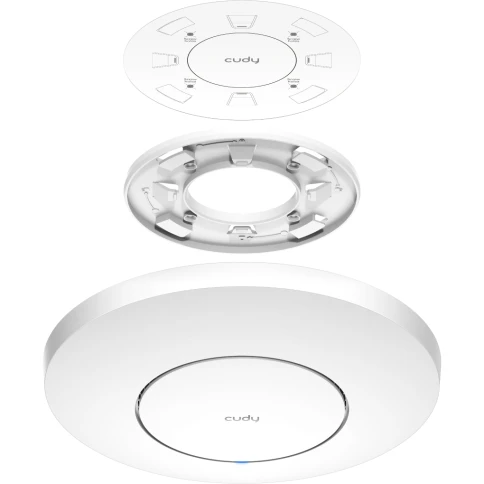 Точка доступа/ BE3600 Dual Band Ceiling Mount Wi-Fi 7 Access Point, Chipset Broadcom, 802.11be/ax/ac/a/b/g/n, 2880Mbps at 5GHz +688Mbps at 2.4GHz, 1 x 2.5G RJ45 Port, MU-MIMO, Support 12V DC or  802.3at PoE or Passive PoE, Internal Antennas, 12V DC adapte фото 3