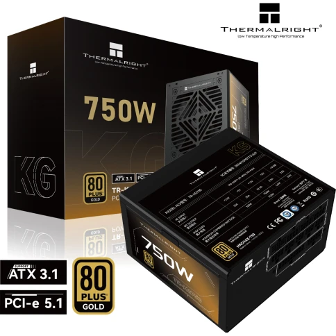 Блок питания 750W/ Power Supply Thermalright, 750W 80+ Gold (ATX, 3.1, PCIe 5.1, Full modular, 1x24(20+4)pin, 2xCPU 8(4+4)pin, 2xPCIe*2 8(6+2)pin, 1x12V-2x6, 8xSATA3, 3xMOLEX4pin, Active, 120x120mm, 150x140x86mm, APFC, OVP, UVP, SCP, OCP, OTP, OPP, black) фото 5