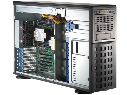 Серверная платформа/ SYS-741P-TRT (bundle4): 4U(Tower) /  2x LGA-4677 / 16x DDR5 RDIMM / 8x3.5 SATA/SAS*/NVME* /  4x PCIe 5.0 x16 FHFL / 2x PCIe 5.0 x8 FHFL / 2x PCIe 4.0 x2 NVMe M.2 / 2-Port 10GbE RJ45 / TPM / 2x 1200W Power фото 1