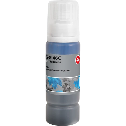 -/ Чернила Cactus CS-GI46C голубой135мл для Canon MAXIFY GX6040/GX7040 фото 1