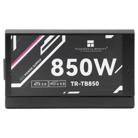 Блок питания 850W/ Power Supply Thermalright, 850W 80+ Bronze (ATX, 3.0, PCIe 5.0, Full modular, 1x24(20+4)pin, 2xCPU 8(4+4)pin, 4xPCIe*2 8(6+2)pin, 3xSATA3, 1x12+4pin (12VHPWR PCIe 5.0 12+4pin 600mm), 3xMOLEX4pin, Active, 120x120mm, 150x140x86mm, APFC, b фото 2