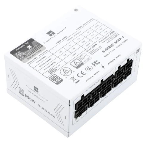 Блок питания 850W/ Power Supply Thermalright, 850W 80+ Gold (SFX, 3.1, PCIe 5.1, Full modular, 1x24(20+4)pin, 1xCPU 8(4+4)pin, 2xPCIe*2 8(6+2)pin, 1x12VHPWR PCIe 5.1 12+4pin 600mm, 3xSATA3, 3xMOLEX4pin, Active, 92x92mm, 100x125x64mm, APFC, OPP, OVP, OTP, фото 4