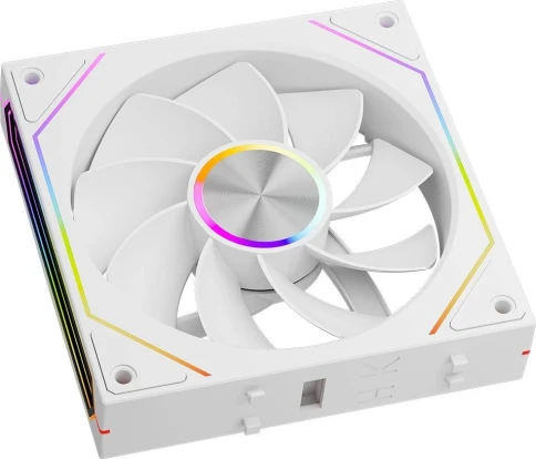Кулер для корпуса/ Case Cooler PCCooler F3 X120R ARGB WH Reverse (120x120x25mm, 4-pin PWM, ARGB, 54CFM, 28.4dBA, 1800RPM, White) фото 4
