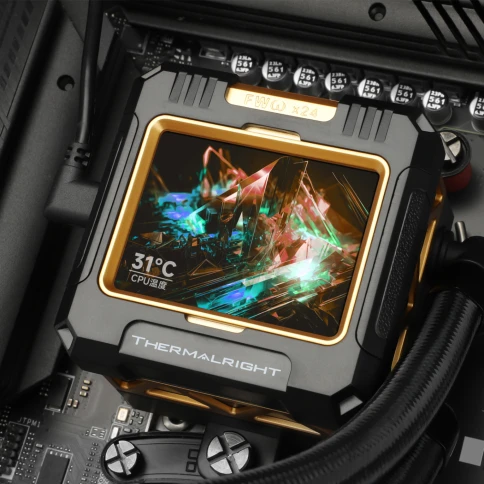 Водяное охлаждение для процессора/ Water Cooling System Thermalright Frozen Warframe 420 ARGB (420mm, LED, Black, ARGB/ Fans: 3x140mm, 88.7CFM, 29.8dBA, 1750RPM/ Pump height 60mm, 23dBA, 3000RPM, Rad thickness 27mm/ S: 1851, 1700, 1200, 115X, 2011, 2066, фото 7