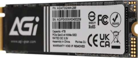 Твердотельный накопитель AGi PCIe 3.0 x4 4TB AGI4T0GIMAI298 AI298 M.2 2280 [AGI4T0GIMAI298] фото 4