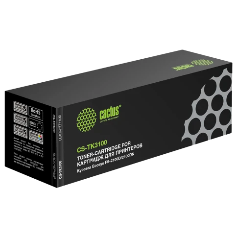 -/ Картридж лазерный Cactus CS-TK3100 TK-3100 черный (12500стр.) для Kyocera Ecosys FS-2100D/2100DN фото 1