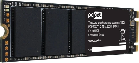 Накопитель SSD PC Pet SATA-III 2TB PCPS002T1 M.2 2280 OEM фото 4