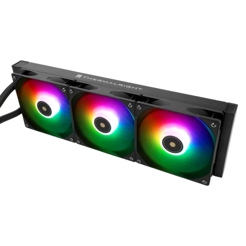 Система жидкостного охлаждения/ Water Cooling System Thermalright Core Vision 360 (360mm, LED, Black, ARGB/ Fans: 3x120mm, 72.37CFM, 27.7dBA, 2000RPM/ Pump height 66mm, Rad thickness 27mm/ S: 1700, 1200, 1851, 115X, 2011, 2066, AM5, AM4) фото 3