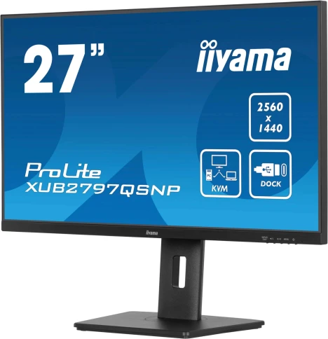 Монитор Iiyama 27" ProLite XUB2797QSNP-B1 черный IPS LED 16:9 HDMI M/M матовая HAS Piv 1300:1 300cd 178гр/178гр 2560x1440 100Hz DP Quad HD 2K (1440p) USB 6.1кг фото 9