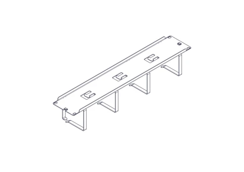 Horizontal Cable Organizer Uniprom Series, 2U, Steel Rings фото 3