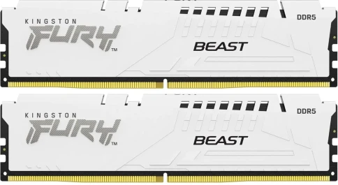 Память оперативная/ Kingston 32GB 5600MT/s DDR5 CL40 DIMM (Kit of 2) FURY Beast White XMP фото 2