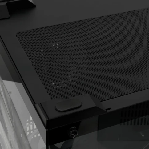 Корпус без блока питания/ Case HSPD F330, Panoramic Mini-tower, Black, TG, 0.5 SPCC, 3x120mm ARGB (FN027) mATX, mITX 160/400/200mm 1x2.5", 2x3.5", 4xPCI 1xUSB-C 3.0, 2xUSB-A1.0 428x280x375mm фото 8
