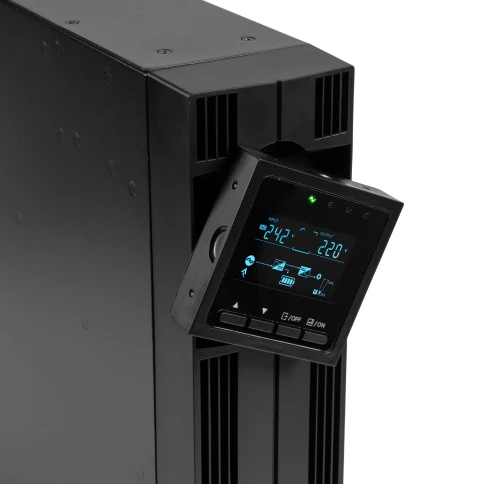 8764 SKAT-UPS 1500-RACK-ON-3X9 P3 ИБП 1500ВА/1500 Вт, 2U, On-Line, синус, встр. АКБ 36В (3x9Ач), 2хSchuko, USB, RS232, RS485, параллельный порт, слот для карт (SNMP,реле), EPO, ШхГхВ 440х460х88, масса 19.4 кг фото 16
