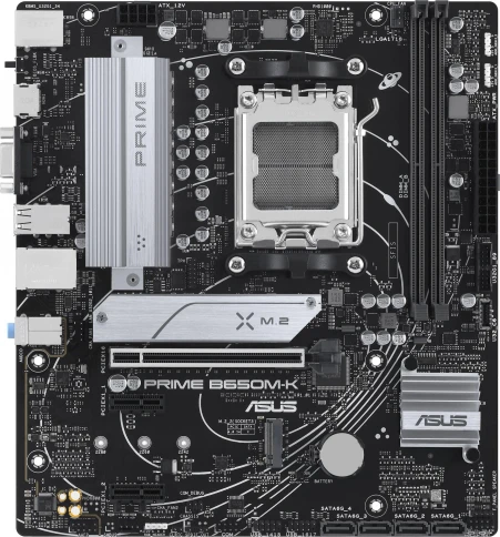Материнская плата ASUS PRIME B650M-K SocketAM5 AMD B650 2xDDR5 mATX AC`97 8ch(7.1) 2.5Gg RAID+VGA+HDMI [PRIME B650M-K] фото 2