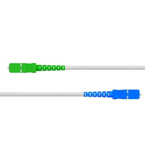 GCR PRO Патч-корд оптический 75.0m переходной SC/APC - SC/UPC Simplex одномодовый SM 9/125, LSZH, белый фото 3