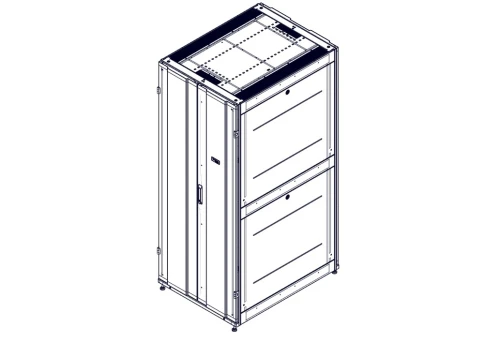 Шкаф Systeme Electric, серия Uniprom, 42U-800/1070, боковые панели 4шт, черный фото 4