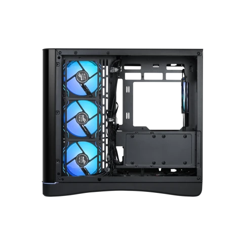 Корпус ПК без блока питания/ Case SAMA V62S Black, Midi-Tower, TG, 4x120mm ARGB, 2xUSB 3.0 + 1xUSB 3.2 Type-C, ATX, mATX, mITX Black фото 6